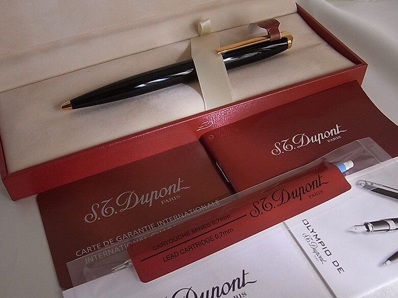 S.T. Dupont Fidelio Ballpoint Pen Black GT | eBay