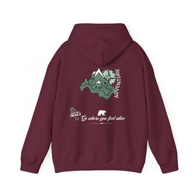 Explore Trial Hoodie - Adventure Sweatshirt, Outdoor Exploration Shirt, Nature