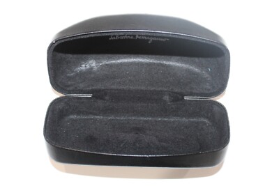 Salvatore Ferragamo Black HardClam Shell Sunglass Case EUC  display picture 3