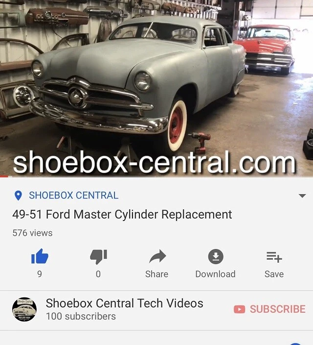 Nuevo 1949 1950 1951 caja de zapatos Ford pasajero cilindro maestro Foto 2 de 4