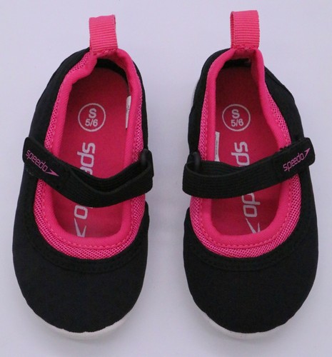 SPEEDO GIRL'S WATER SHOES PINK & BLACK MARY JANES - Picture 2 of 4