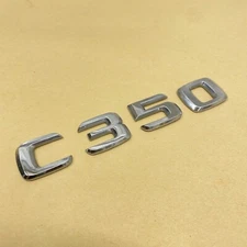 W204 Mercedes OEM CHROME C350 Emblem Rear Trunk Lid Logo Badge