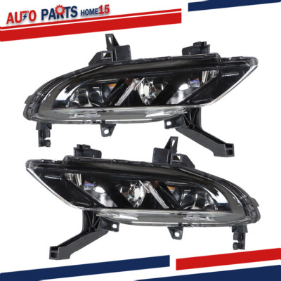 Right&Left Front Bumper Fog Lights Assembly Kit Fit For 2016-2019 Nissan Maxima