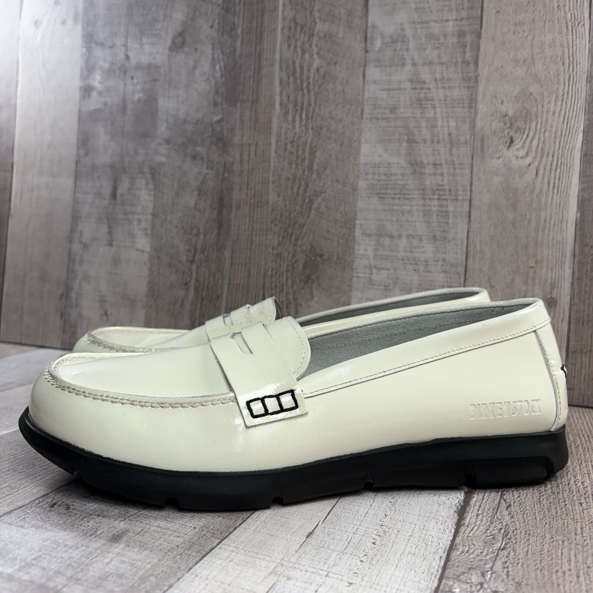 Gray Leather moccasin Penny Loafers- size 11/11.5 Amazon.com | Bruno Marc Men main image 2