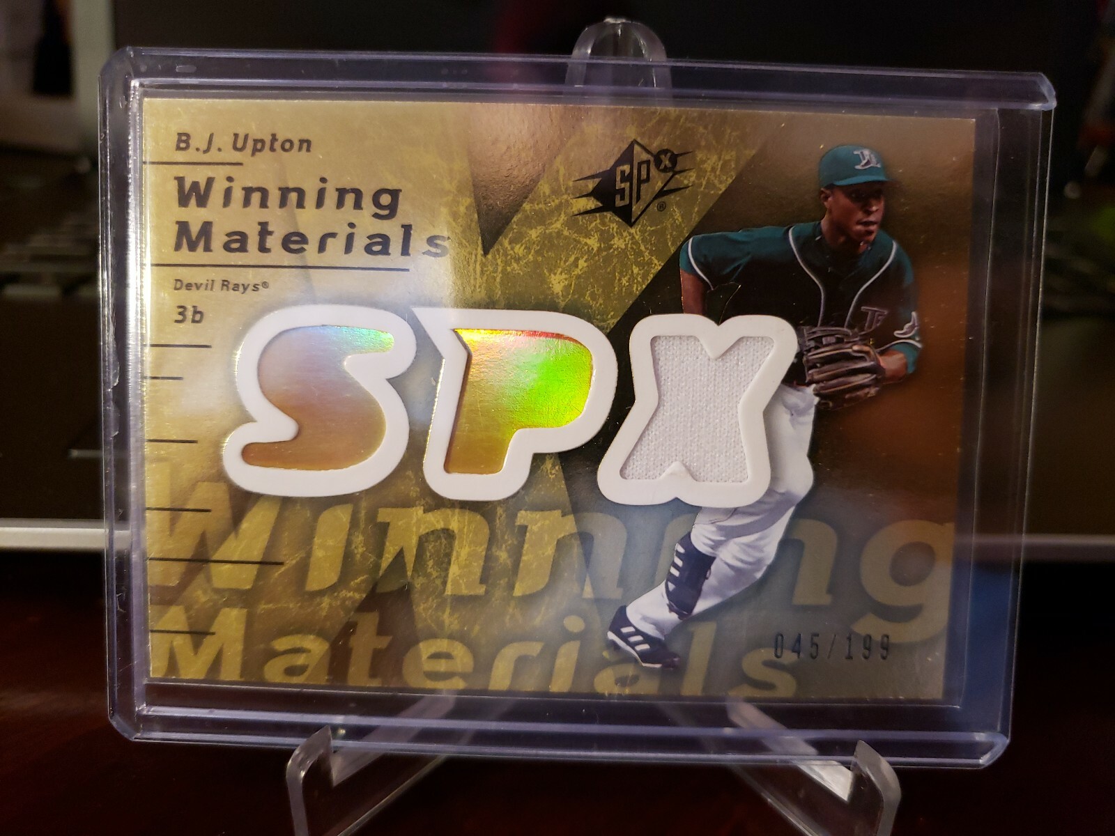 2007 SPx Winning Materials Bronze #45/199 BJ Upton #WM-BU