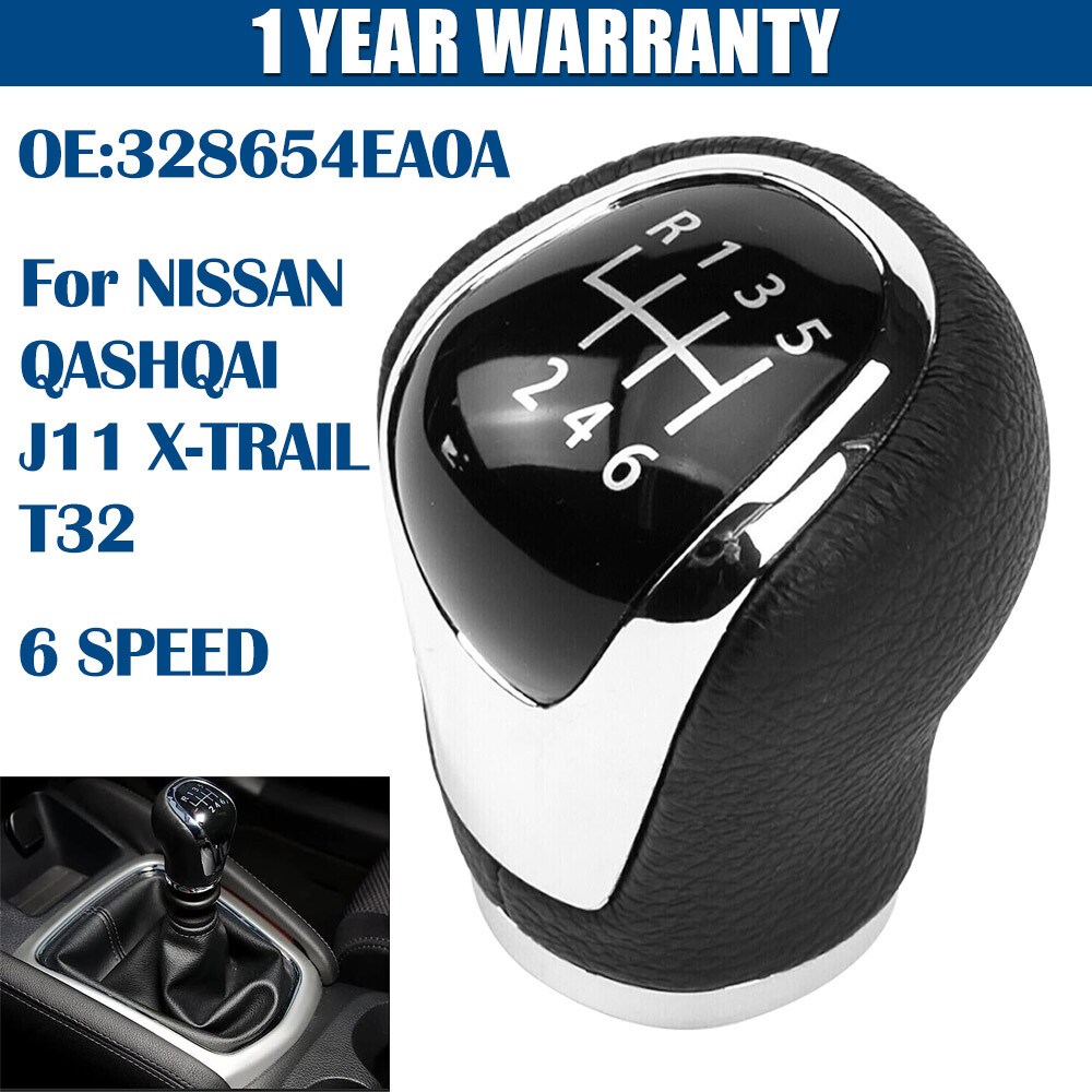 6 Speed Manual Gear Shift Knob Replacement For Nissan Qashqai J11 X