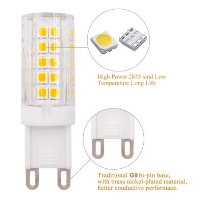 6-Pack G9 LED Bulbs 9W 110-120V Warm White Ceramic – ZHENMING 2835 SMD