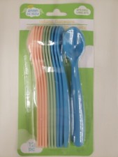 Set of 12 Infant Baby Toddler Child BPA FREE Reusable Plastic Spoons New