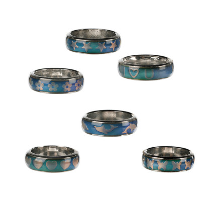 Mood Ring Gefühlsring viele Motive zur Auswahl Stimmungsring Stern Herz Blume