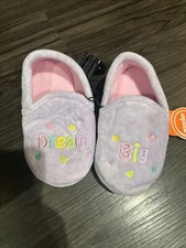 NEW Wonder Nation Girls Light Purple "Dream Big" Comfortable Slipper 9-10