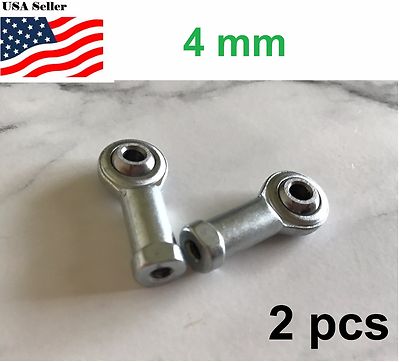 2pcs 4mm Female Right Hand Thread Rod End Joint Bearing Metric SI4TK M4x0.7mm