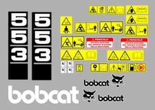 Bobcat 553 decalcomanie adesivi kit Completo