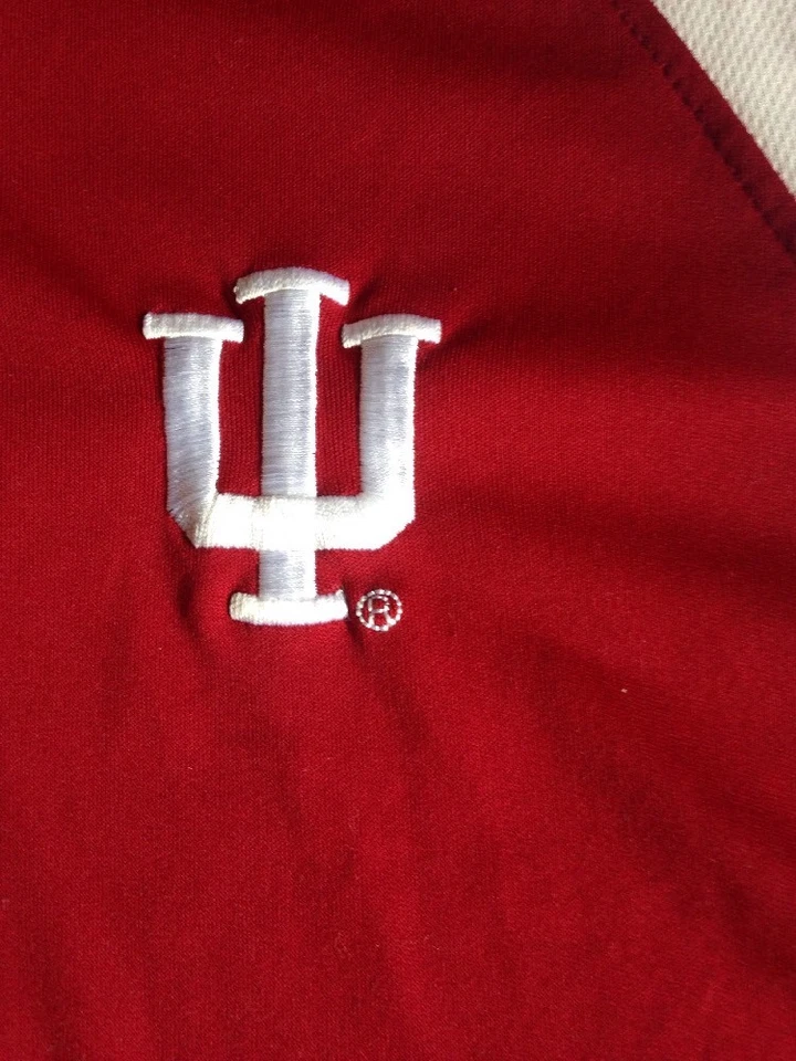 Indiana University Mens L  Short Sleeve Polyester Polo Shirt J America - Image 2 of 4