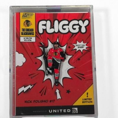 Players Pins    NHL Chicago Blackhaws SGA Nick Foligno #17  ''Figgy'' Pin   Sealed