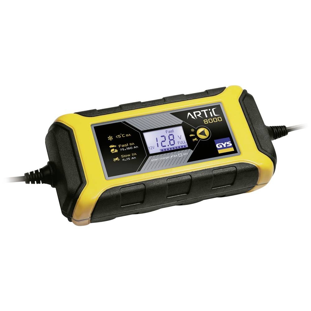 Chargeur GYS Artic 8000 avec charge automatique intelligente 8A 12V