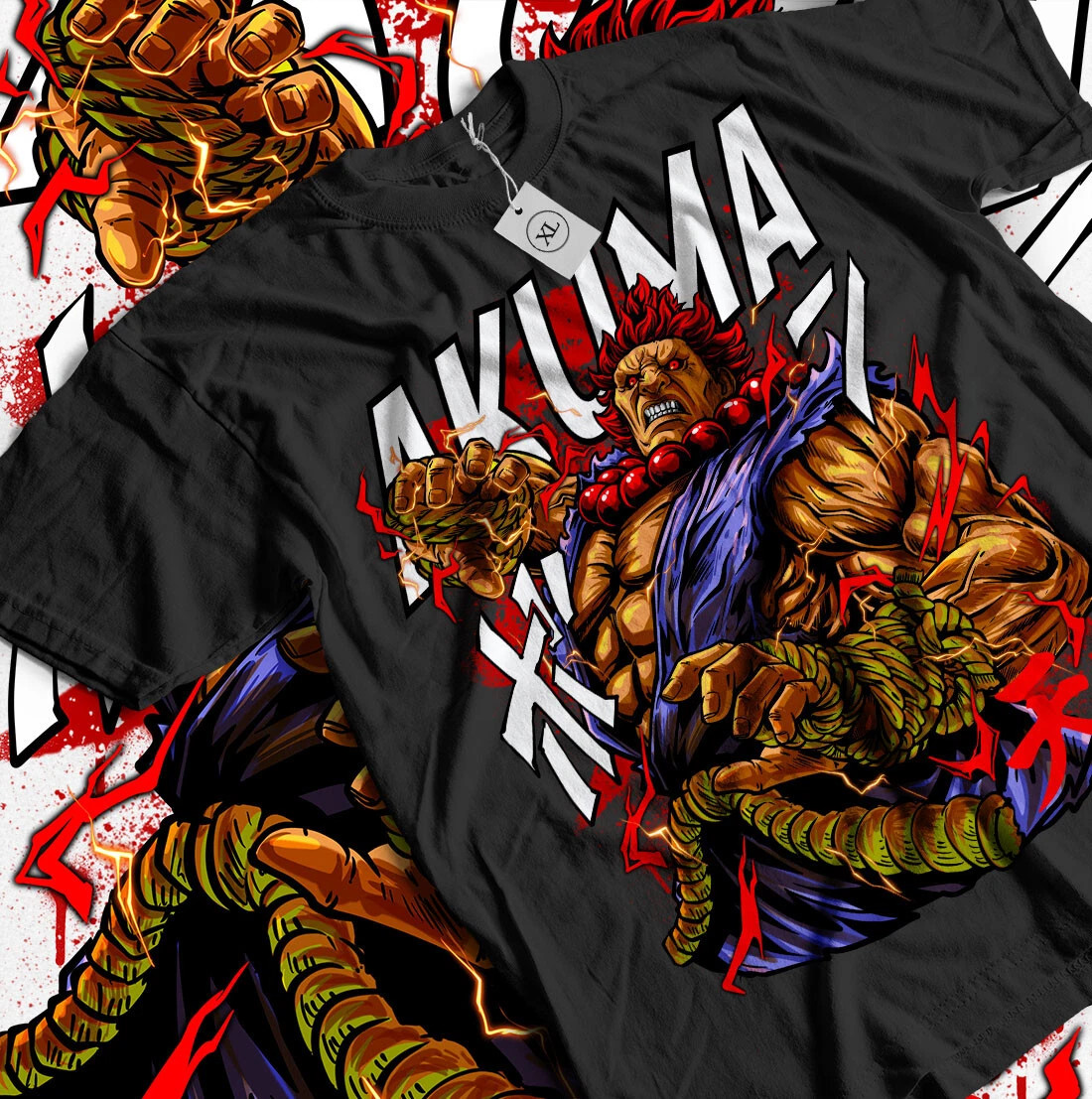 Akuma Gouki T-shirt Karate Street Fighter Video Games Fighting Shirt Graphic Tee