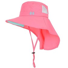 Kids UPF 50 Sun Protection Hats Adjustable Large Neck Flap Sun Hats for Kids