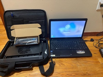 Toshiba Satellite C655D-S5509 Win 7 - w/ bag, extra batt, & fan - READ FREE SHIP