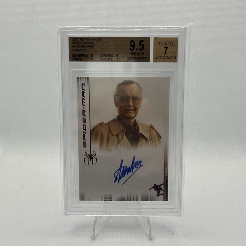 2007 Upper Deck Stan Lee Spider-Man On Card Auto Spiderman BGS 9.5 Auto 7