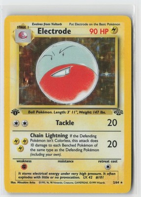 Electrode (2) 1st Edition Holo Holo Rare Jungle 02/64 HP/D