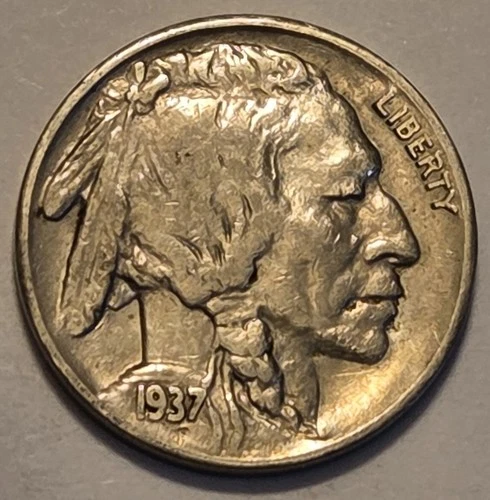 Nicer low mintage 1937 S Buffalo Head Nickel