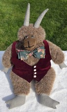 Peluche hecho a mano de cabra carnero mítico peluche único en su clase peluche 24 pulgadas de largo