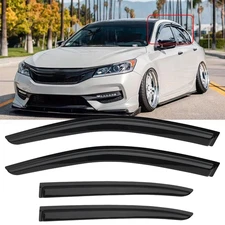 4PCS For 2013-2017 Honda Accord Seden Window Visor Sun Rain Guard Vent Deflector