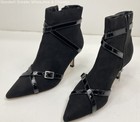 Charles David Annie Black Microsuede Women's Side-Zip Ankle Boots Size 8M NIB — photo 2