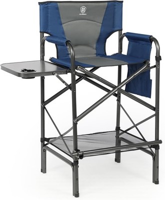 30.7'' Seat Height Directors Chair High Foldable Bar Stool with Cup Holder