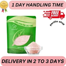 Soeos Himalayan Pink Salt, Fine Grain, 16 Oz (1 Pound), Pink Himalayan Sea Salt,