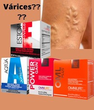 Paquete Para Las Varices De Omnilife Power Gain, Aqtuá, Estop Plus, OML Plus