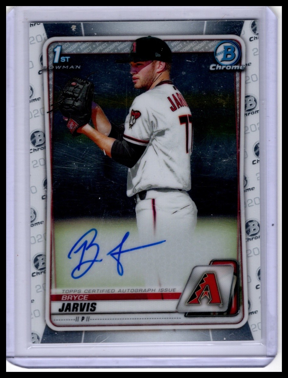 2020 Bowman Draft #CDA-BJA Bryce Jarvis Chrome Draft Pick Autographs