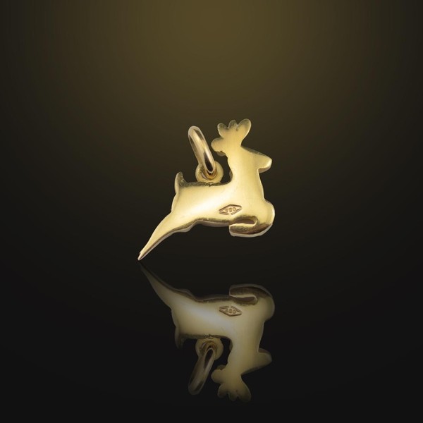Anhänger Gold 18 Karat Rentier