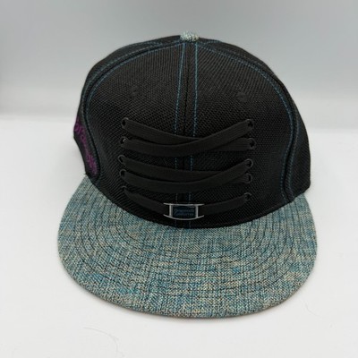 SAMPLE Grassroots California Lacer Black Hemp Snapback Hat Size L/XL