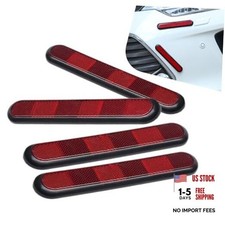 4 PCS Car Reflective Strips, Night High-Visibility Safety Protector Trim,