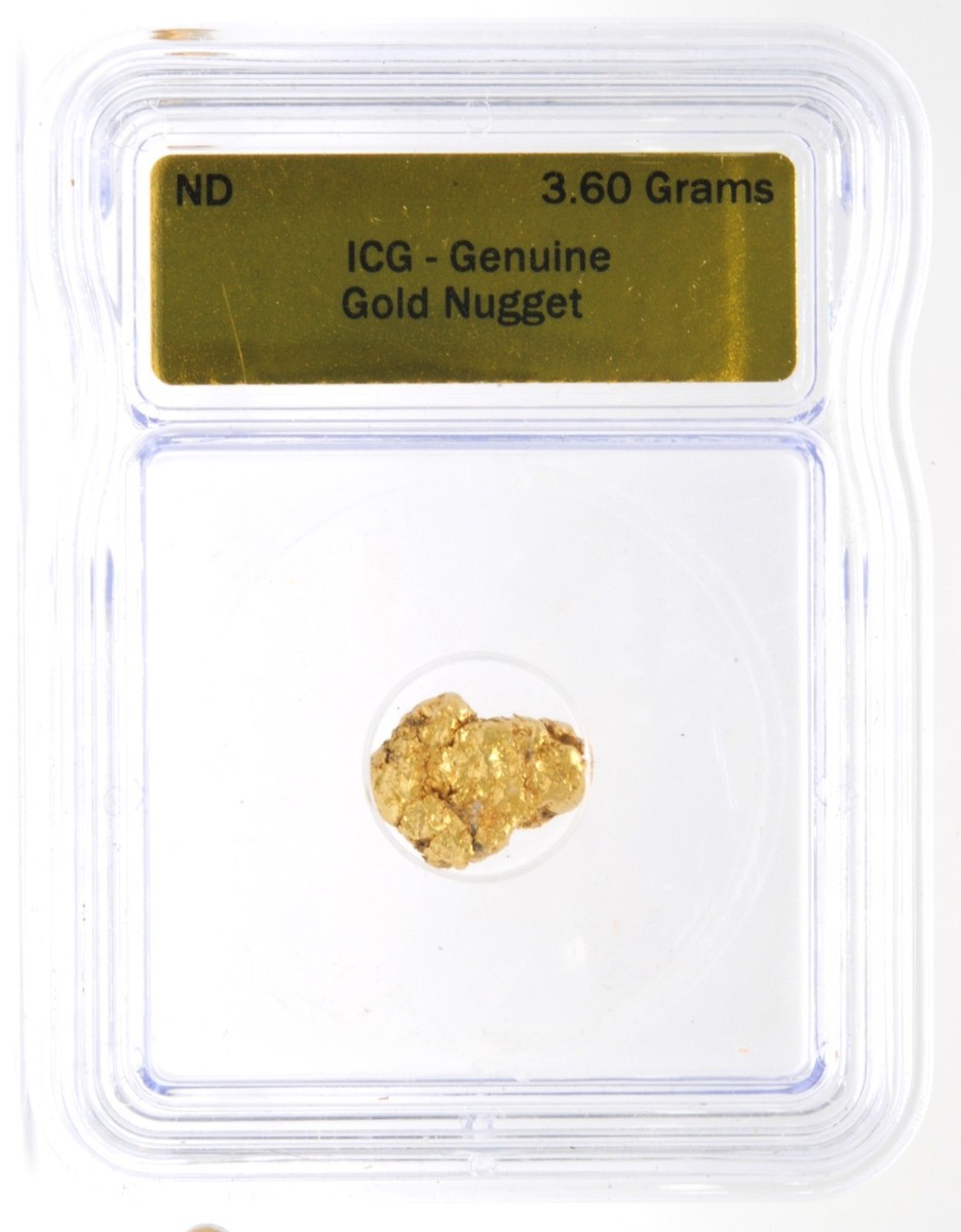 ICG Graded Certified Genuine Natural Gold Nugget 3.60 Grams