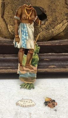 Woman Senegambia Die Cut Scrap by Raphael Tuck & Sons Africa #896 L2