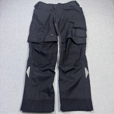 Mascot Cargo Pants Mens 37x32 Black Nylon Cordura Workwear Relaxed Fit Pockets