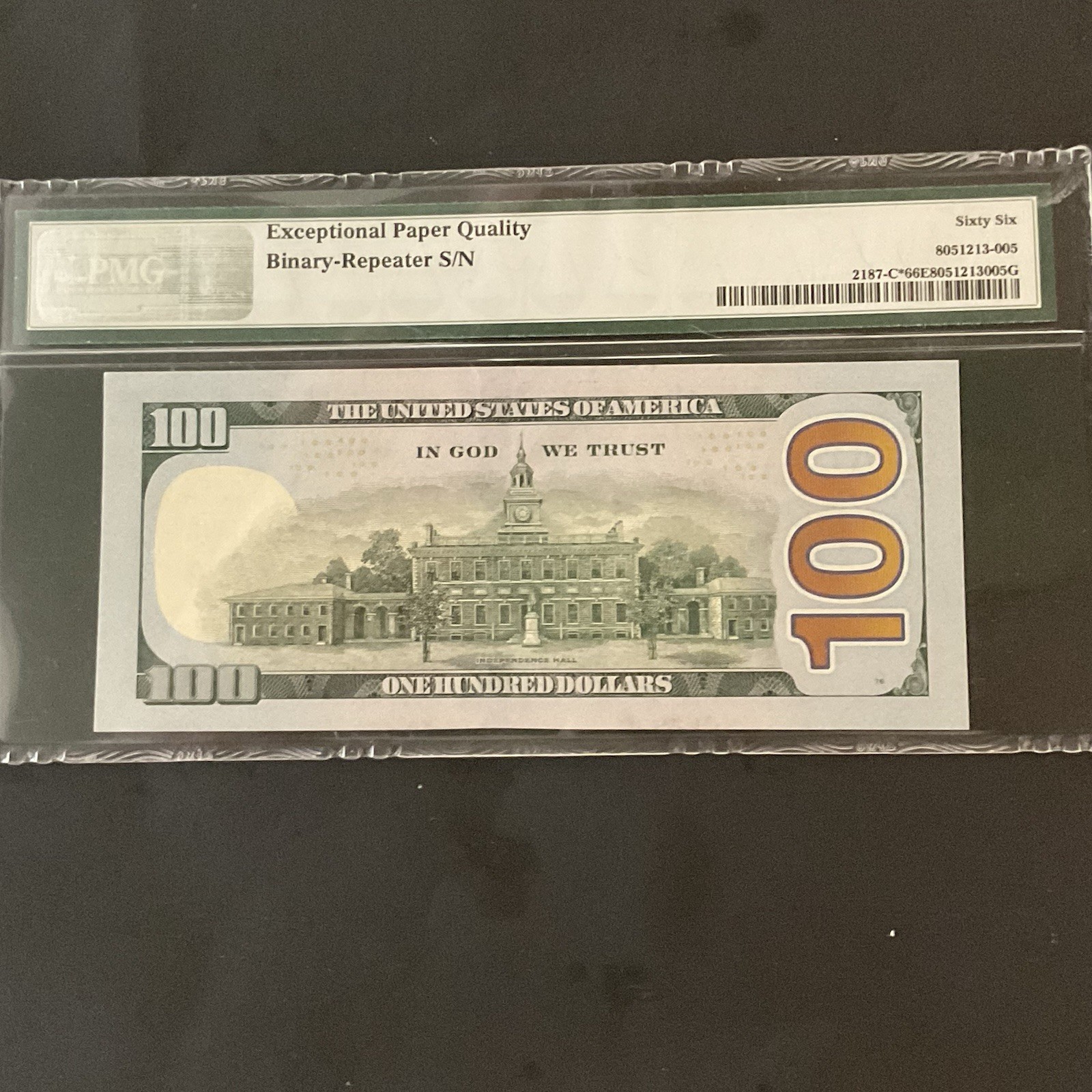 FR#2187-C*STAR.$100.00 BINARY/REPEATER/STAR 00110011STARPMG66