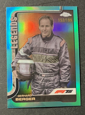 /199 Aqua Refractor Gerhard Berger #153 - 2025 Topps Chrome Formula 1 F1 Card NM