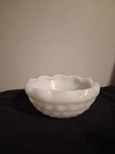 Vintage White Milk Glass Serving Bowl Candy Bowl 7 Inches Across