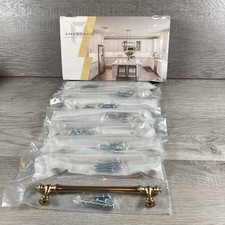 Amerdeco 8 Pack Brushed Brass Dresser/Cabinet...