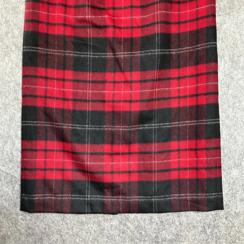 Talbots Skirt Womens PS Red Plaid Wool Maxi Christmas Holiday Petite Small * - Image 3 of 4