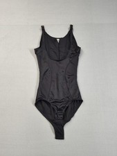 Maidenform Women Bodysuit S Black Firm Control Shapewear Adjustable Straps