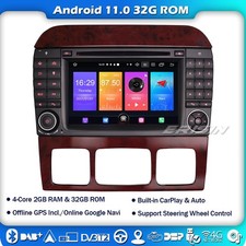 32GB Android 11 Autoradio DAB+Navi 4G f&uuml;r Mercedes S/CL-Klasse W220 W215 Carplay