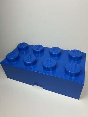 Original großer Lego Stein 8 Noppen blau Aufbewahrungsbox Wanne, Behälter, stapelbar