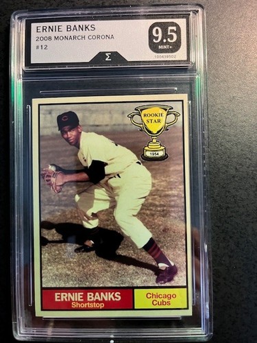 ERNIE BANKS 2008 ROOKIE STAR SERIES  CARD  -GRADED 9.5