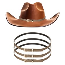 F&uuml;r Cowboy Hutband 4er Set Stretchbarer Hutg&uuml;rtel Bling (Kaffee)