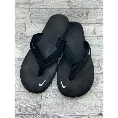 Nike Ultra Comfort 3 Thong Black White Flip Flop Sandals 314870-011 Women Sz 9
