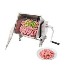 Hakka 30lb/15L Commercial Meat Mixer, Stainless Steel 20L Tilt Tank Manual Me...